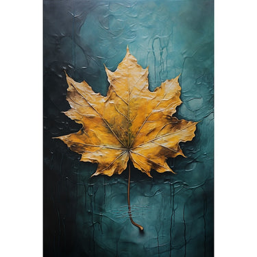 Tableau Contemporain Feuille Colorée